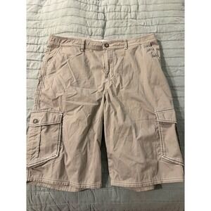 BKE Calvin Standard Fit Cargo Shorts Mens 38 Slate Gray Contrast Stitch 25843AM